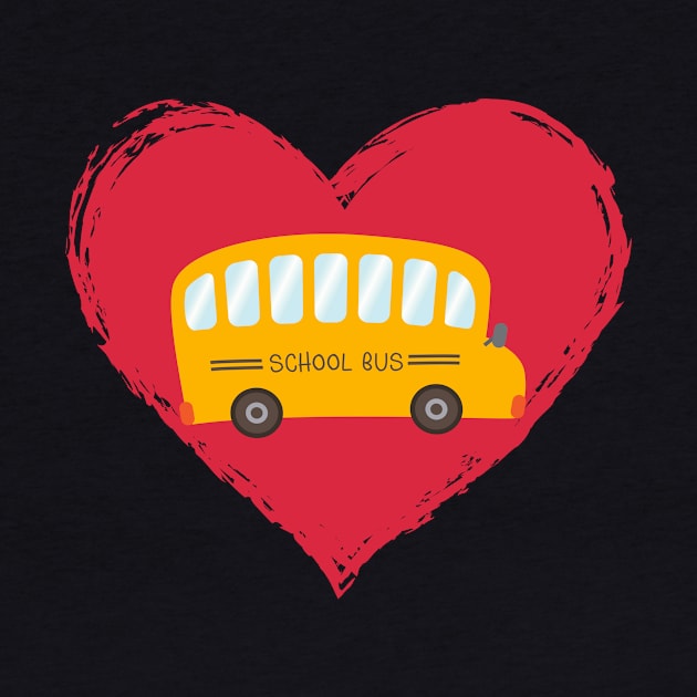 Boy Hearts School Buses by WearablePSA